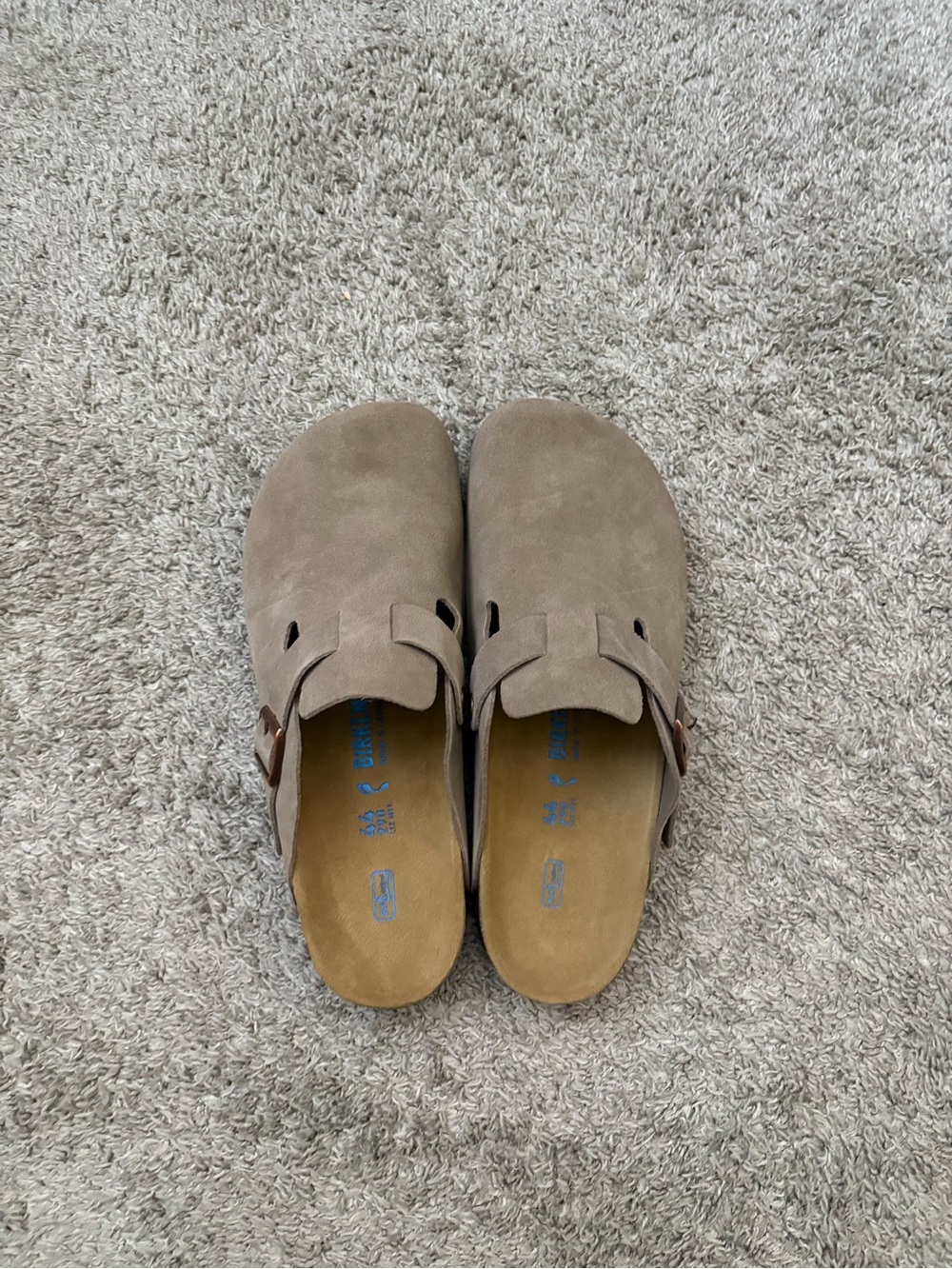 Birkenstock Men's Slip-On Clogs in Taupe Suede